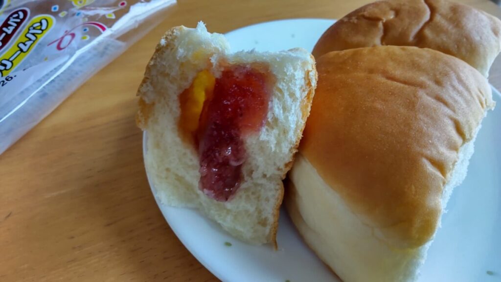 ジャムパンの部分